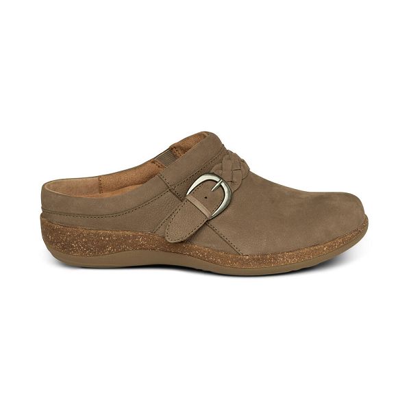 Aetrex Women's Libby Arch Support Clogs - Taupe | USA 1DZRX4R